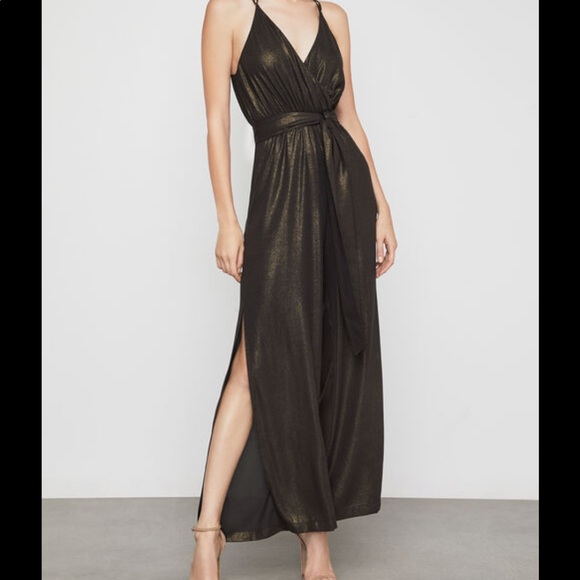 BCBG Metallic Bronze Jumpsuit - Picture 2 of 7